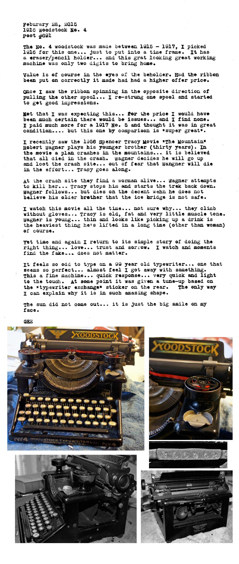 1916 Woodstock No. 4