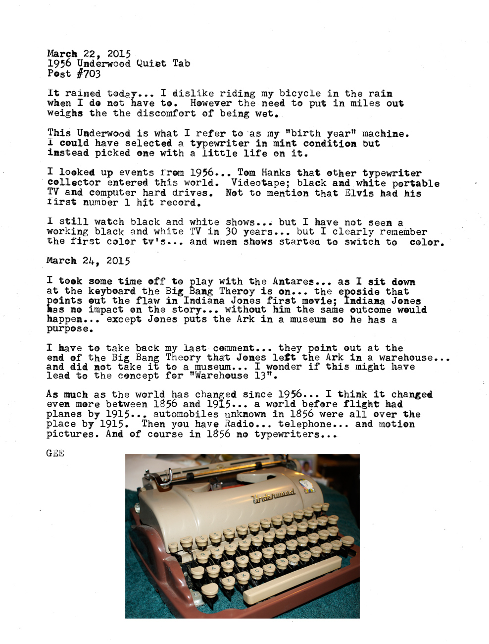 1956 Underwood Quiet Tab
