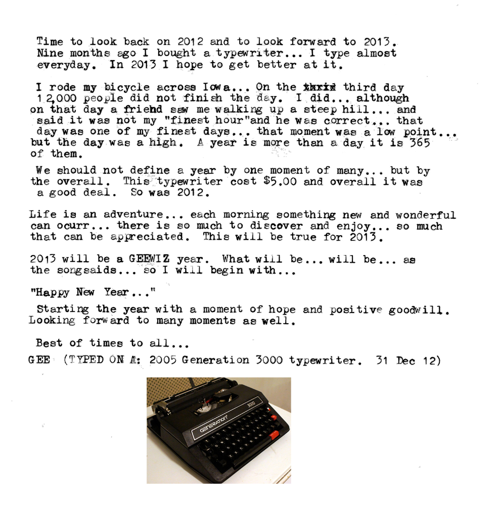 Final thoughts for 2012... new hopes for 2013 (Generation 3000)