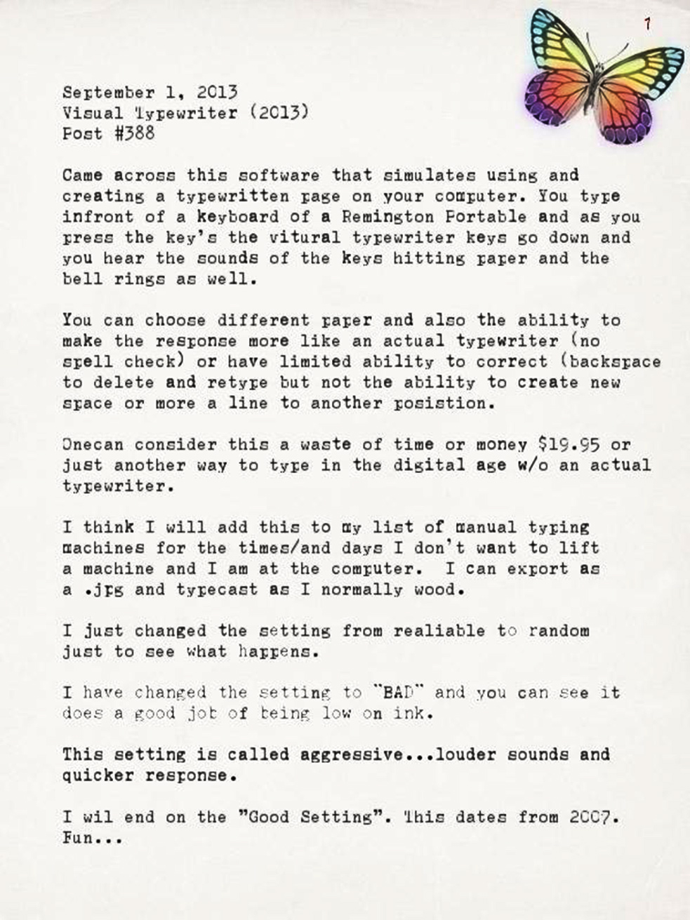 2013 Visual Typewriter