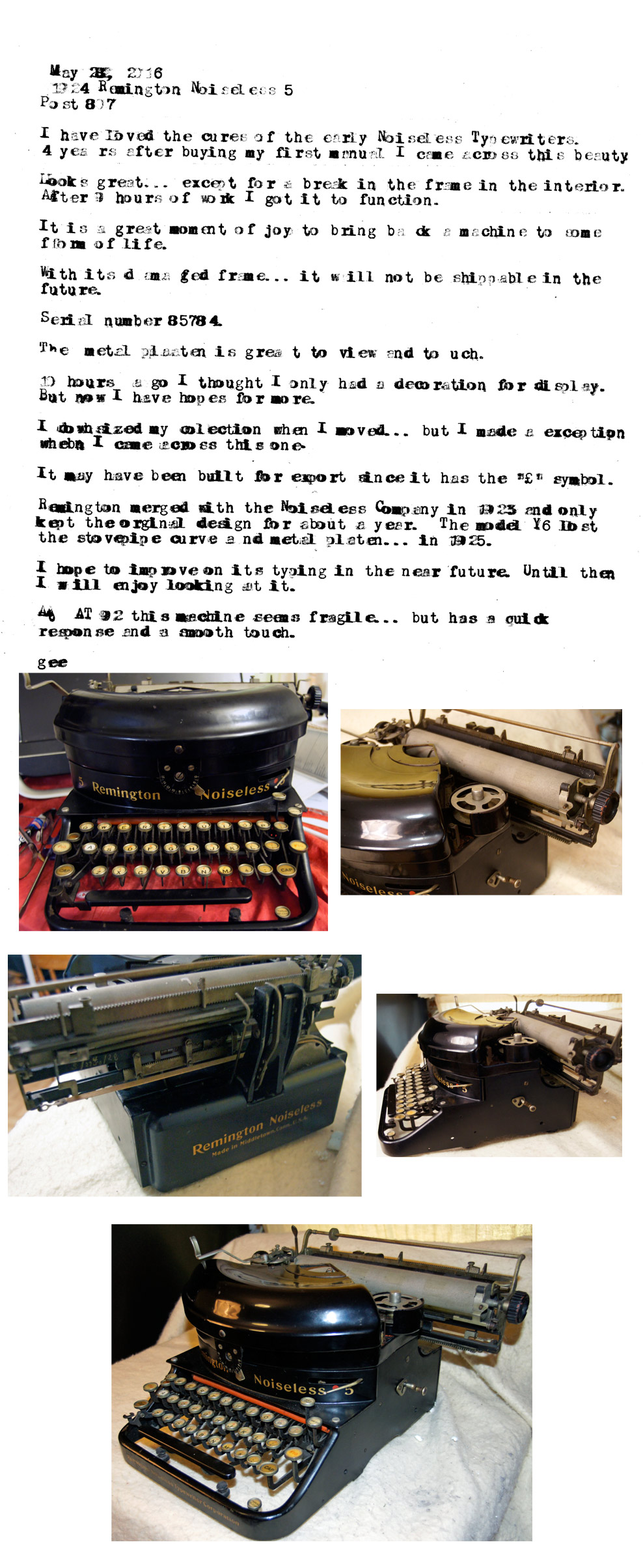 1924 Remington 5 Noiseless (Standard)